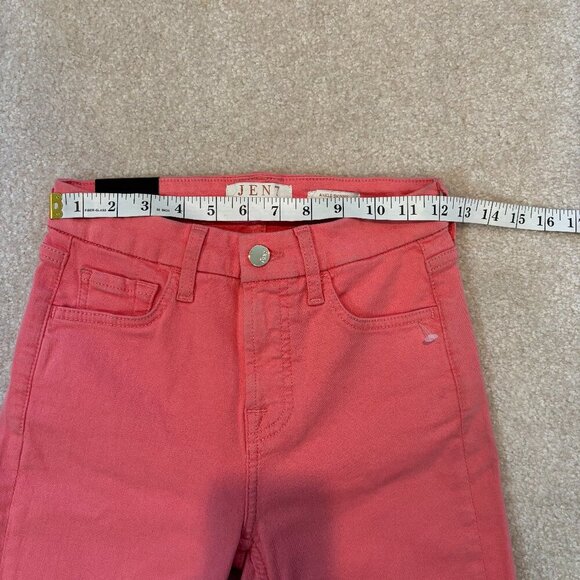 Jen 7 by 7 for all Mankind Ankle Skinny Jeans in Coral Pink - Size 0 - NWOT - Picture 8 of 15